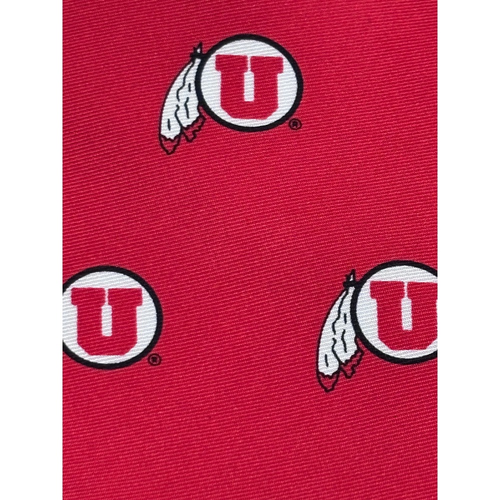 Eagles Wings Mens University of Utah Utes Silk Necktie Red NCAA Collegiate Tie - Picture 2 of 5